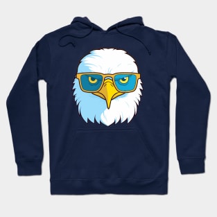 Bald Eagle Wearing Sunglasses Hoodie